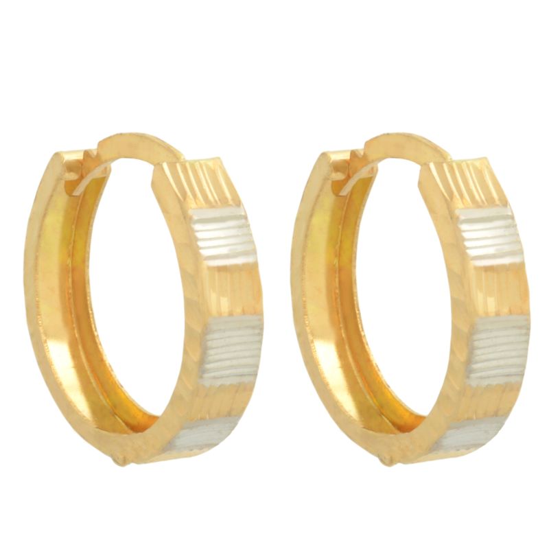 گوشواره طلا 18 عیار زنانه طلای مستجابی مدل حلقه ای کد 167087